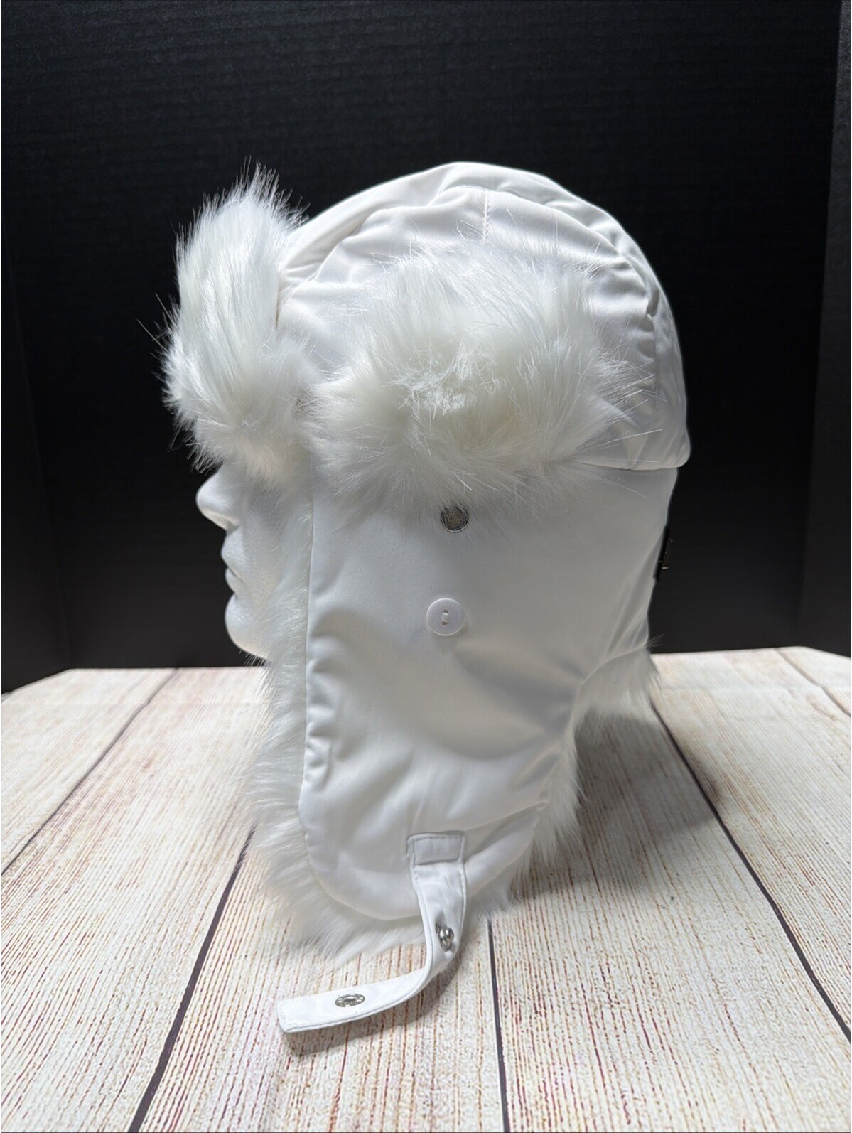 Hairbrella White Trapper Cap Faux Fur — image 2 of 7